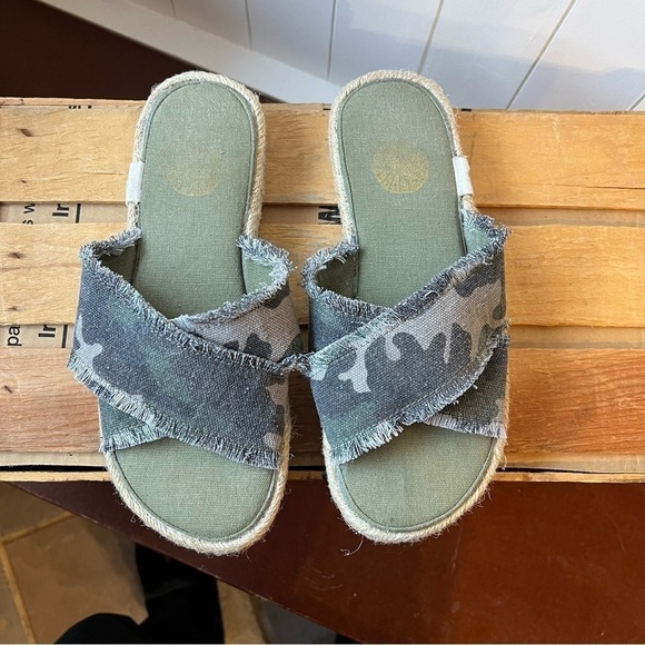 Etnies Camo Print Fabric And Jute Sandals - Picture 3 of 7